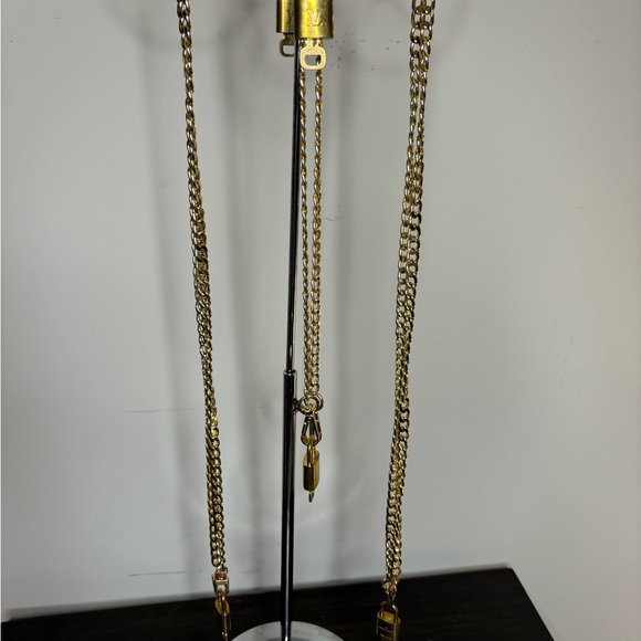 Louis Vuitton Gold lock & key with unbranded Necklace/ bag strap,  EACH - Picture 3 of 3